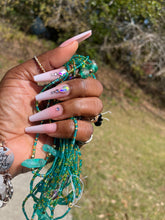 Load image into Gallery viewer, Keep yo heart 3 stacks 3 piece tie on waist bead
