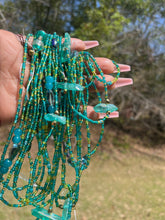 Load image into Gallery viewer, Keep yo heart 3 stacks 3 piece tie on waist bead
