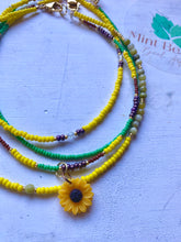 Load image into Gallery viewer, SunflowHER 4 Piece Crystal Anklet Set
