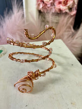 Load image into Gallery viewer, Rose Quartz Copper Arm Cuff
