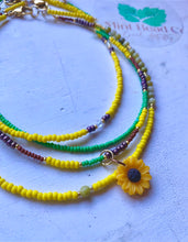 Load image into Gallery viewer, SunflowHER 4 Piece Crystal Anklet Set
